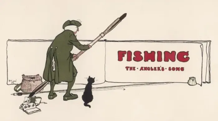 Framed Print : Fishing Title Page Aldin Framed Print : Fishing Title Page Aldin