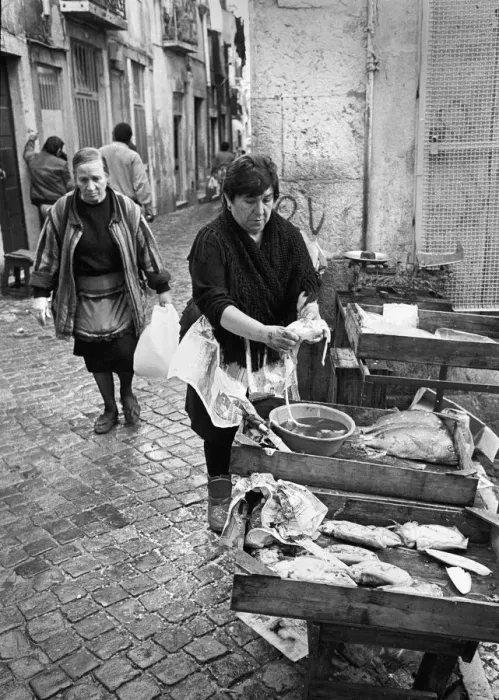 Framed Print : Fishmonger, Lison, Portugal - 2 Framed Print : Fishmonger, Lison, Portugal - 2