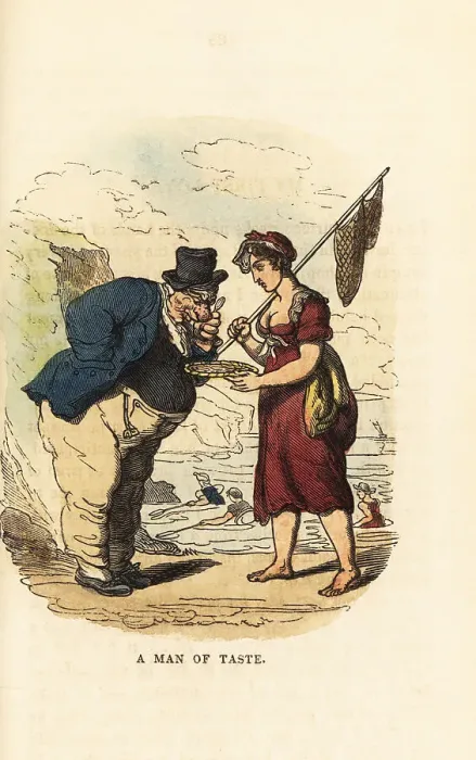Framed Print : A fishwife selling shellfish on a Kent beach Framed Print : A fishwife selling shellfish on a Kent beach