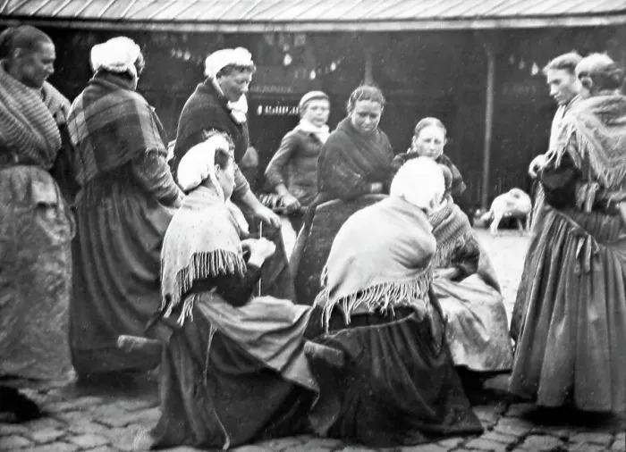 Framed Print : Fishwives, Ostende, Belgium Framed Print : Fishwives, Ostende, Belgium