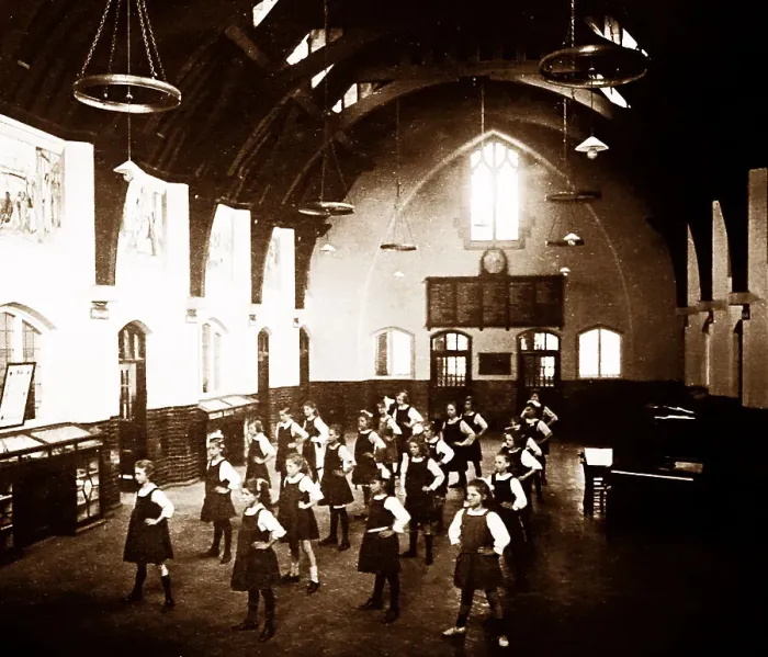 Framed Print : Keep fit class at Bournville Village in the 1920s Framed Print : Keep fit class at Bournville Village in the 1920s