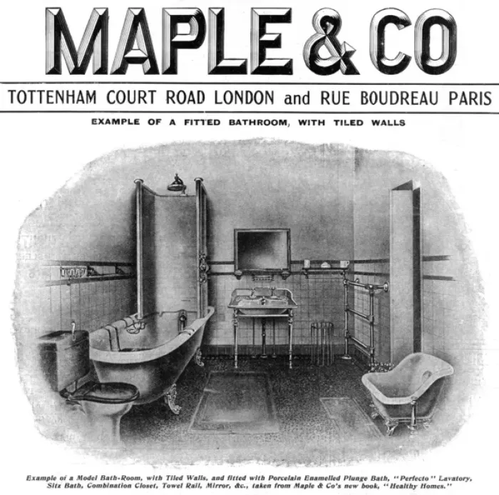 Framed Print : Fitted Bathroom 1903