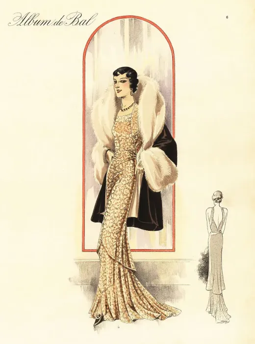 Framed Print : Fitted evening frock of cered lace, 1935 Framed Print : Fitted evening frock of cered lace, 1935
