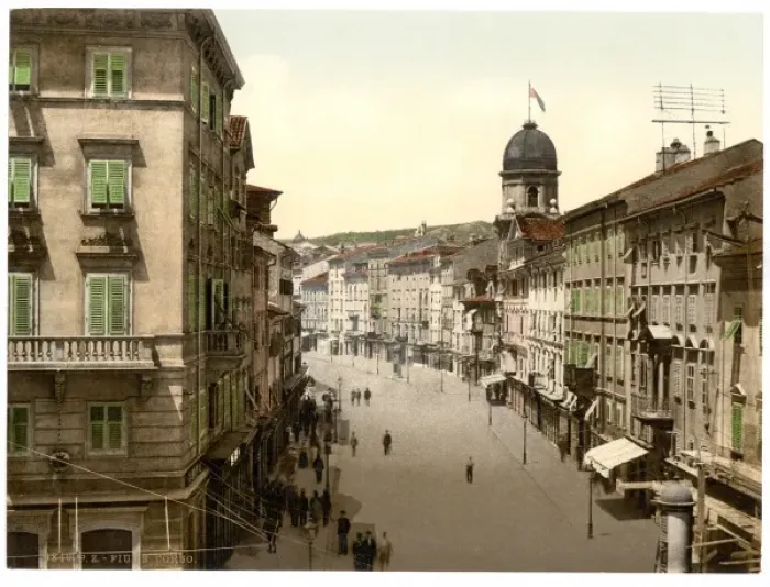 Framed Print : Fiume, the Corso, Croatia, Austro-Hungary Framed Print : Fiume, the Corso, Croatia, Austro-Hungary