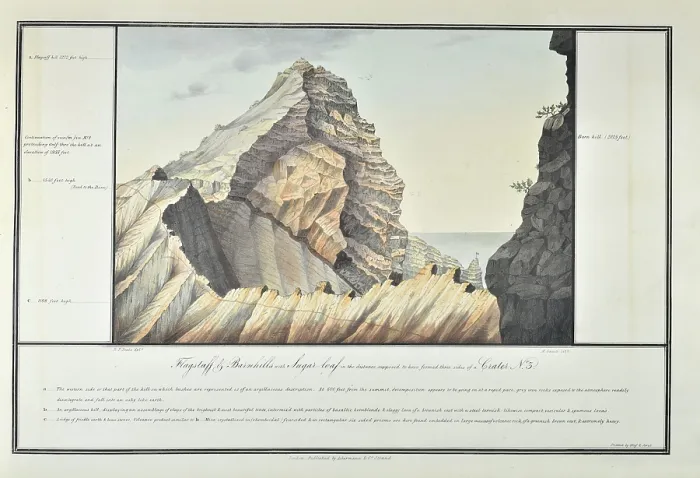 Framed Print : Flagstaff and Barnhills - Sugar-loaf in distance, St Helena Framed Print : Flagstaff and Barnhills - Sugar-loaf in distance, St Helena