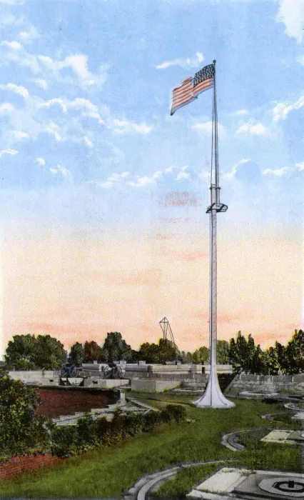 Framed Print : Flagstaff and salute guns, Fort Monroe, Virginia, USA
