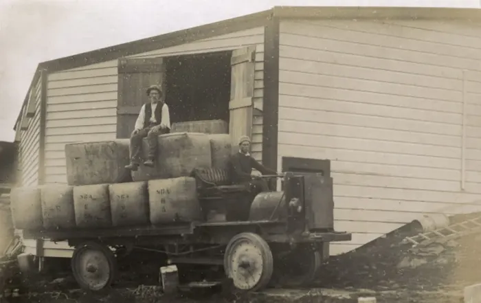 Framed Print : Flatbed truck loaded with SBA bales, USA Framed Print : Flatbed truck loaded with SBA bales, USA