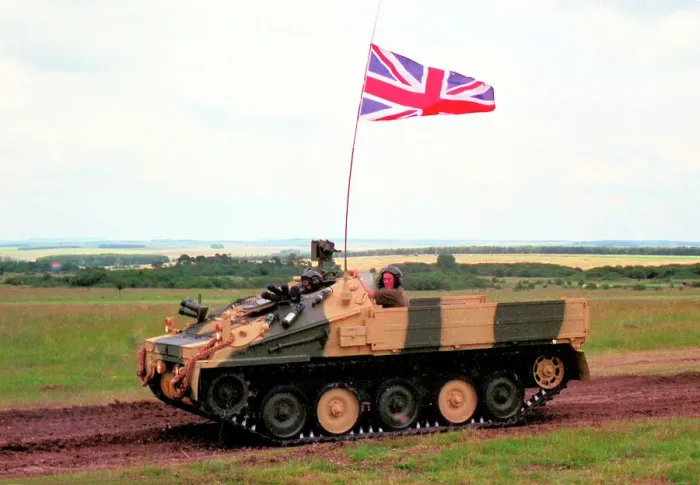 Framed Print : Flatbed version of the CVR(T) armoured fighting vehicle