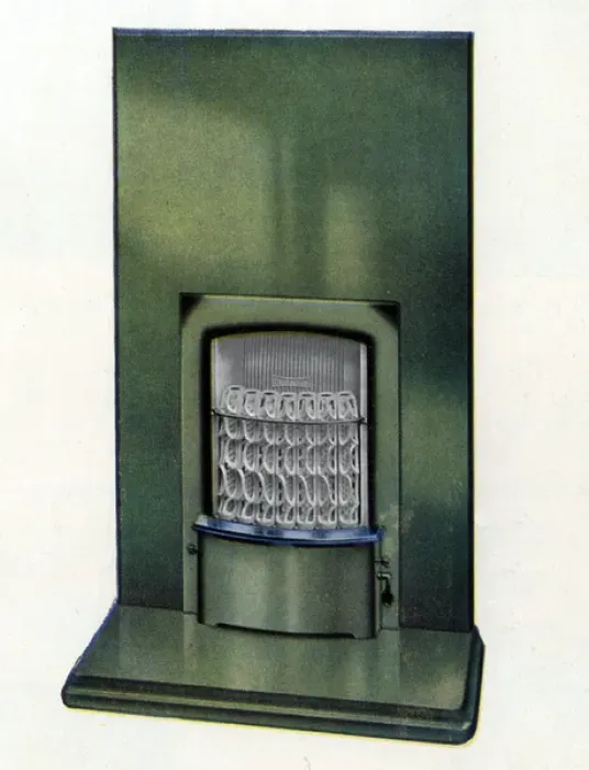 Framed Print : The Flatholme built-in gas fire and surround Framed Print : The Flatholme built-in gas fire and surround