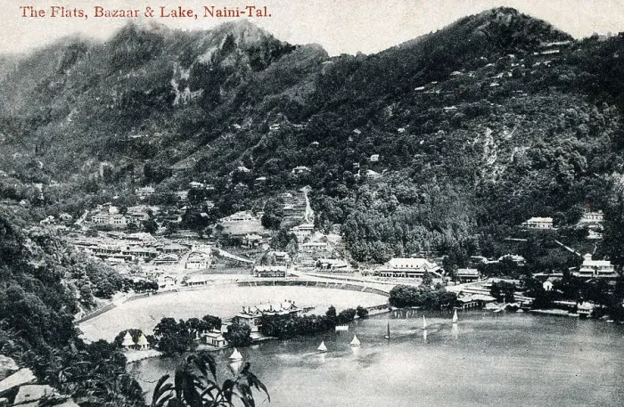 Framed Print : The Flatts, Bazaar and Lake, Nainital District, India Framed Print : The Flatts, Bazaar and Lake, Nainital District, India