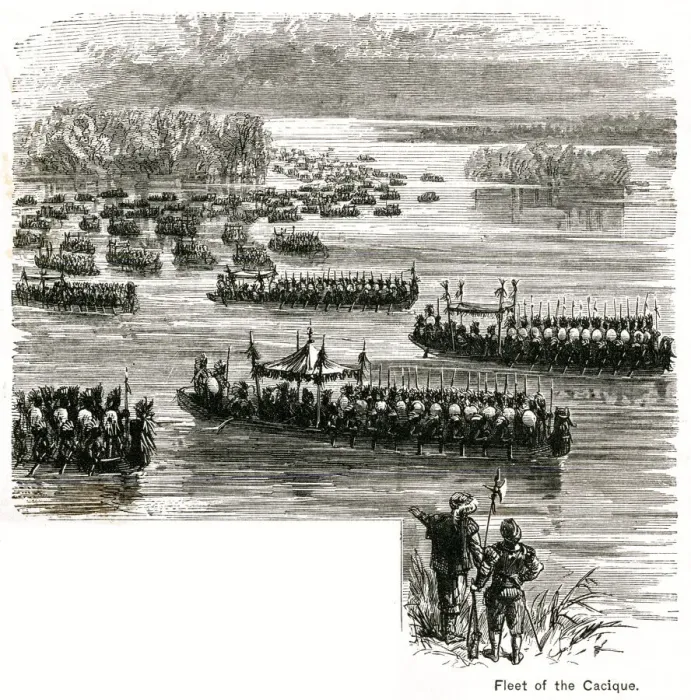 Framed Print : Fleet of the Cacique Aquixo Framed Print : Fleet of the Cacique Aquixo