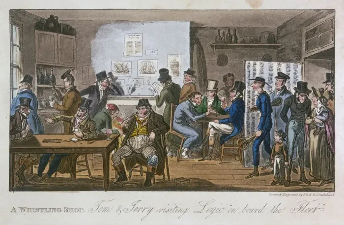 Framed Print : Fleet Prison - Cruikshank