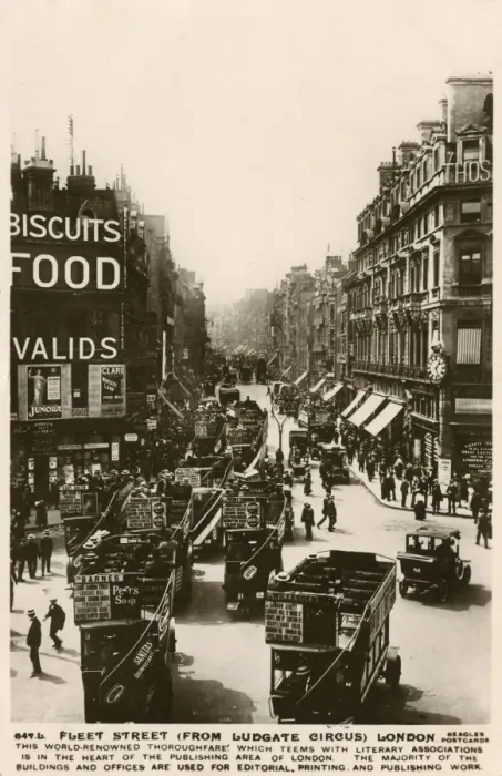 Framed Print : Fleet Street - looking west from Ludgate Circus Framed Print : Fleet Street - looking west from Ludgate Circus