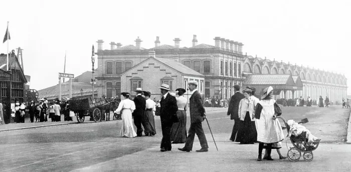 Framed Print : Fleetwood Railway Station early 1900s Framed Print : Fleetwood Railway Station early 1900s