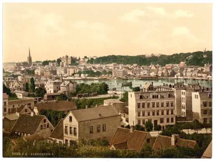 Framed Print : Flensburg, view from Ballastberg, I. Schleswig-Holstein, Ge Framed Print : Flensburg, view from Ballastberg, I. Schleswig-Holstein, Ge