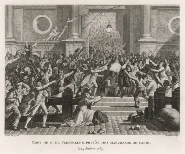 Framed Print : De Flesselles Murdered Framed Print : De Flesselles Murdered