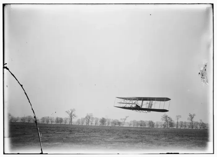 Framed Print : Flight 85: Orville in flight over treetops, covering a dista Framed Print : Flight 85: Orville in flight over treetops, covering a dista