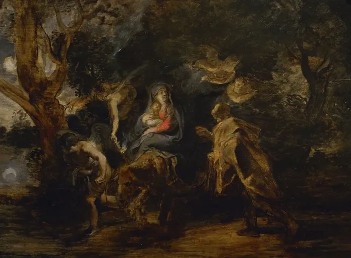 Framed Print : Flight into Egypt, circa 1630-1632, by Peter Paul Rubens Framed Print : Flight into Egypt, circa 1630-1632, by Peter Paul Rubens