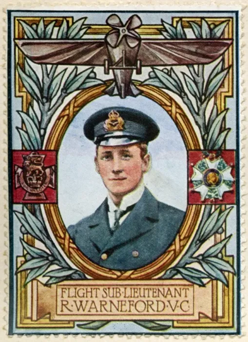 Framed Print : Flight Sub Lieut Warneford VC recipient 8 / Stamp Framed Print : Flight Sub Lieut Warneford VC recipient 8 / Stamp