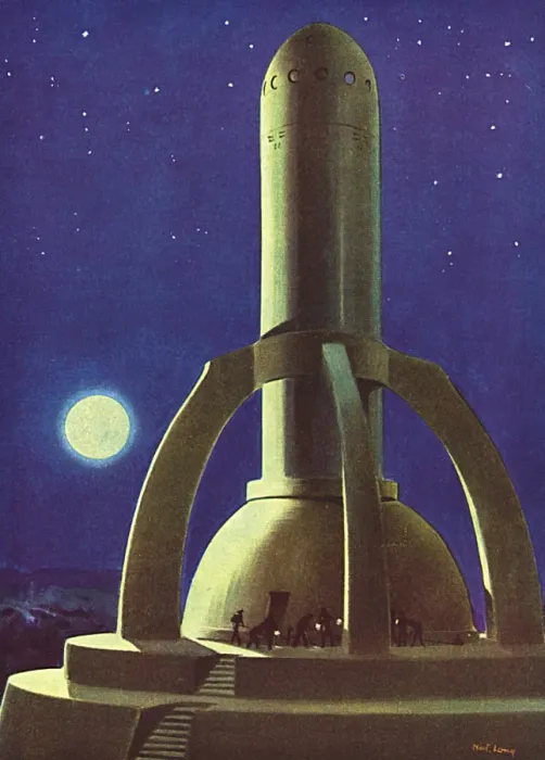 Framed Print : Flights into the Future - technicians inspecting space ship Framed Print : Flights into the Future - technicians inspecting space ship