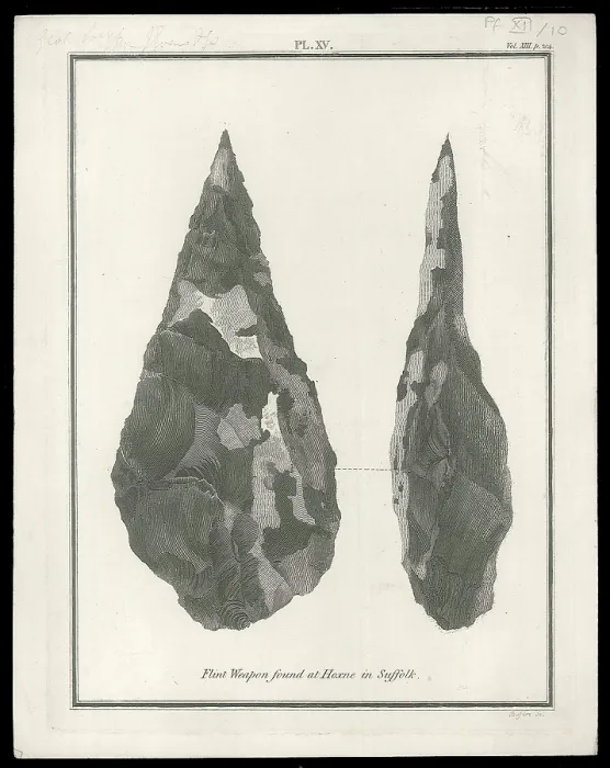 Framed Print : Flint axes from Hoxne Framed Print : Flint axes from Hoxne