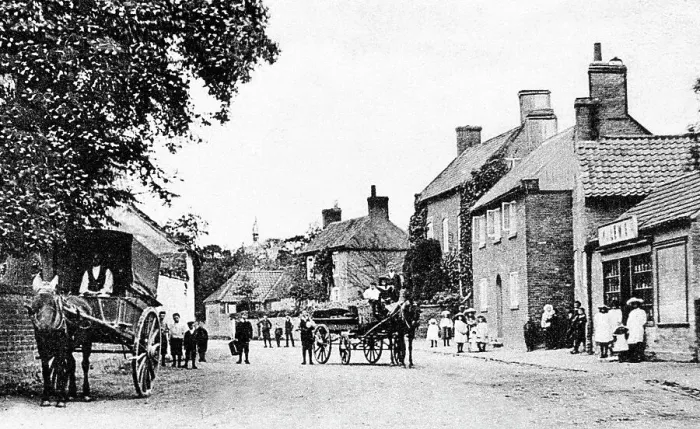 Framed Print : Flintham early 1900s Framed Print : Flintham early 1900s