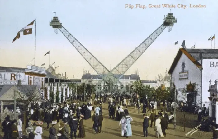 Framed Print : Flip Flap Ride - Franco-British Exhibition of 1908 Framed Print : Flip Flap Ride - Franco-British Exhibition of 1908