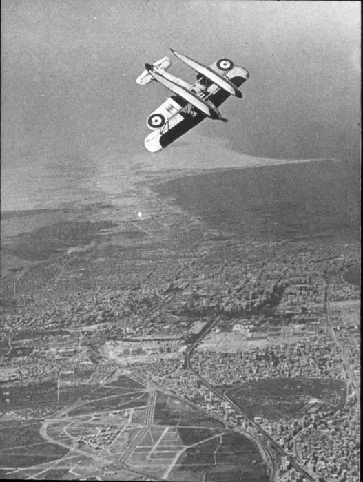 Framed Print : Float equipped Hawker Osprey over Alexandria Framed Print : Float equipped Hawker Osprey over Alexandria