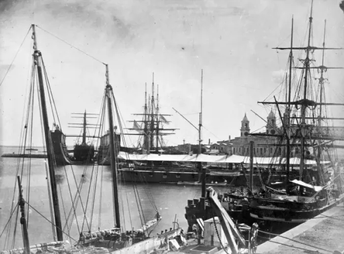 Framed Print : Floating Dock, Bermuda 1873 Framed Print : Floating Dock, Bermuda 1873