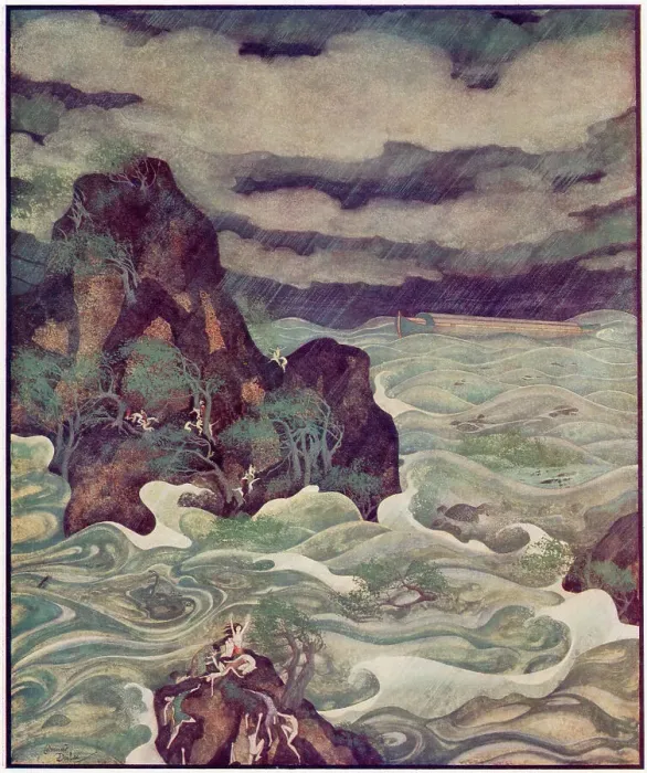 Framed Print : The Flood by Edmund Dulac Framed Print : The Flood by Edmund Dulac