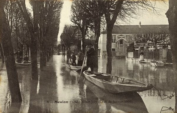 A flood in the village of Meulan, France