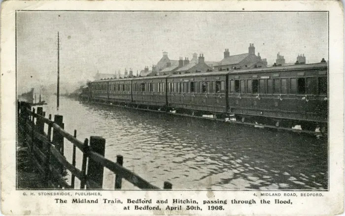 Framed Print : The Flooded Midland Railway, Bedford, England Framed Print : The Flooded Midland Railway, Bedford, England