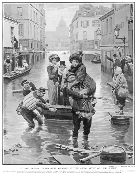 Framed Print : Flooded Paris Framed Print : Flooded Paris