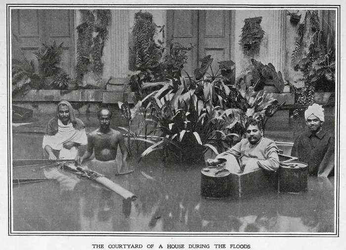 Framed Print : Flooding of Calcutta houses Framed Print : Flooding of Calcutta houses