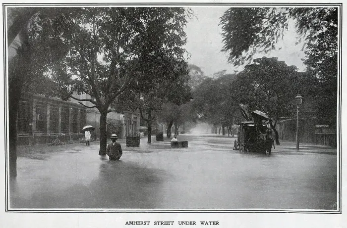 Framed Print : Flooding of Calcutta streets Framed Print : Flooding of Calcutta streets