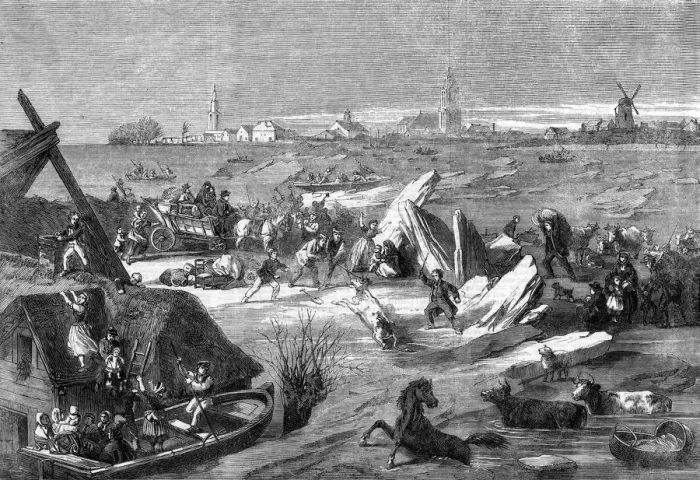 Framed Print : FLOODING IN HOLLAND  /  1861