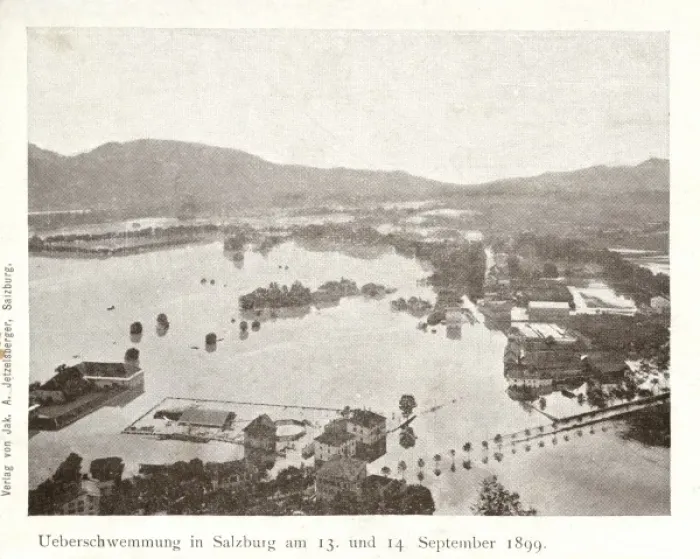 Framed Print : Flooding at Salzburg, Austria Framed Print : Flooding at Salzburg, Austria