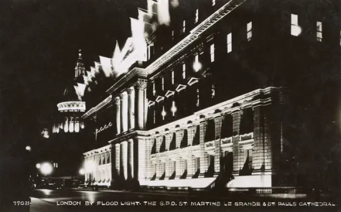 Framed Print : Floodlit London - General Post Office, St. Martins Le Grand Framed Print : Floodlit London - General Post Office, St. Martins Le Grand