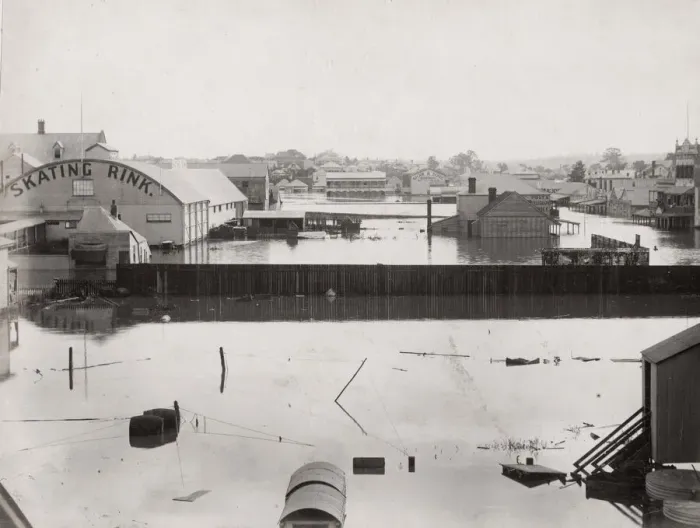 Framed Print : Floods, flooding in Brisbane, Australia, 1889 Framed Print : Floods, flooding in Brisbane, Australia, 1889