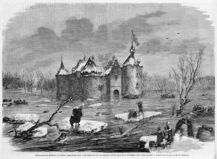 Framed Print : FLOODS IN HOLLAND 1861