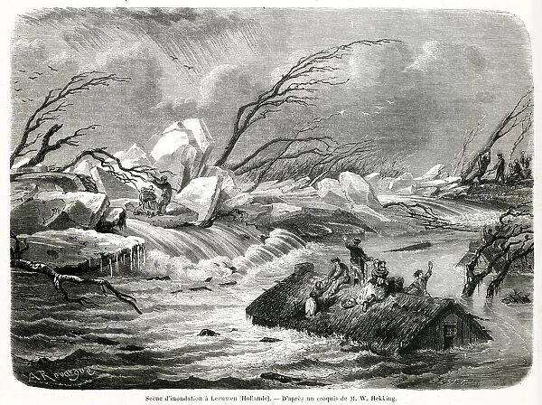FLOODS AT LEEUWEN 1861