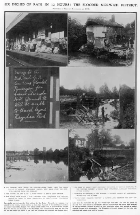 Framed Print : Floods in Norwich 1912 Framed Print : Floods in Norwich 1912