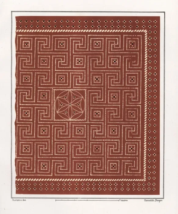 Framed Print : Floor mosaic from the House of Epigrams, Regio Framed Print : Floor mosaic from the House of Epigrams, Regio