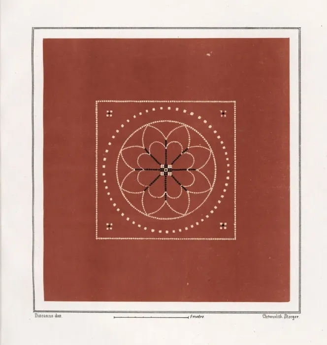 Framed Print : Floor mosaic from the new fullonica (fuller s