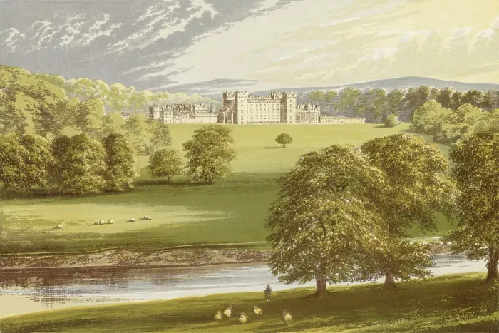 Framed Print : Floors Castle, Roxburgh Date: 1879 Framed Print : Floors Castle, Roxburgh Date: 1879