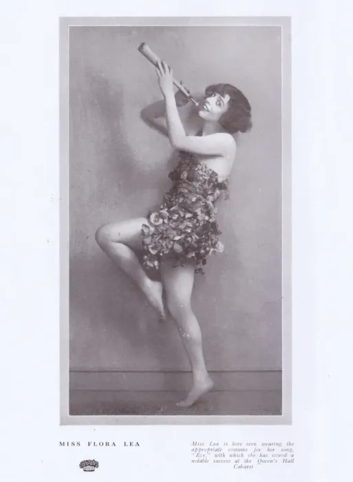 Framed Print : Flora Lea in her Eve costume worn in cabaret Framed Print : Flora Lea in her Eve costume worn in cabaret