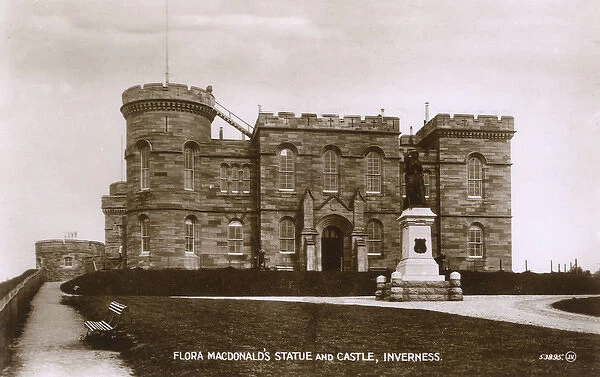Flora MacDonalds statue & Castle, Inverness, Scotland