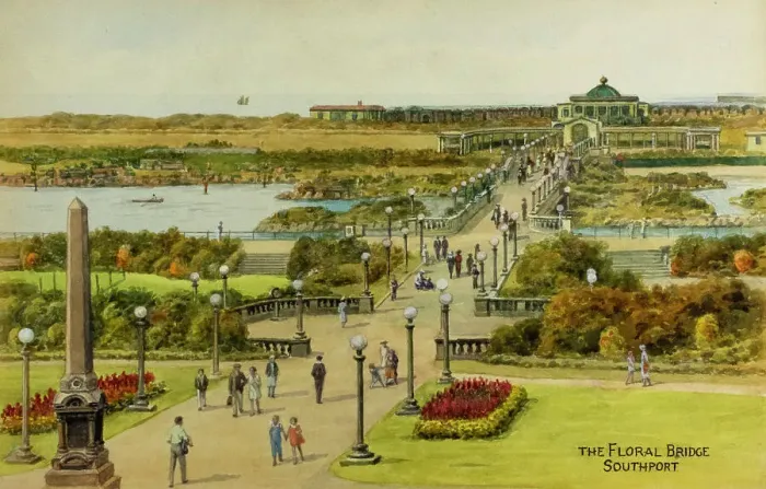Framed Print : Floral Bridge, Southport, Lancashire