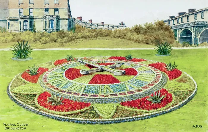 Framed Print : Floral Clock, Bridlington, North Yorkshire Framed Print : Floral Clock, Bridlington, North Yorkshire