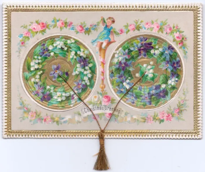 Framed Print : Floral design on a Christmas card Framed Print : Floral design on a Christmas card